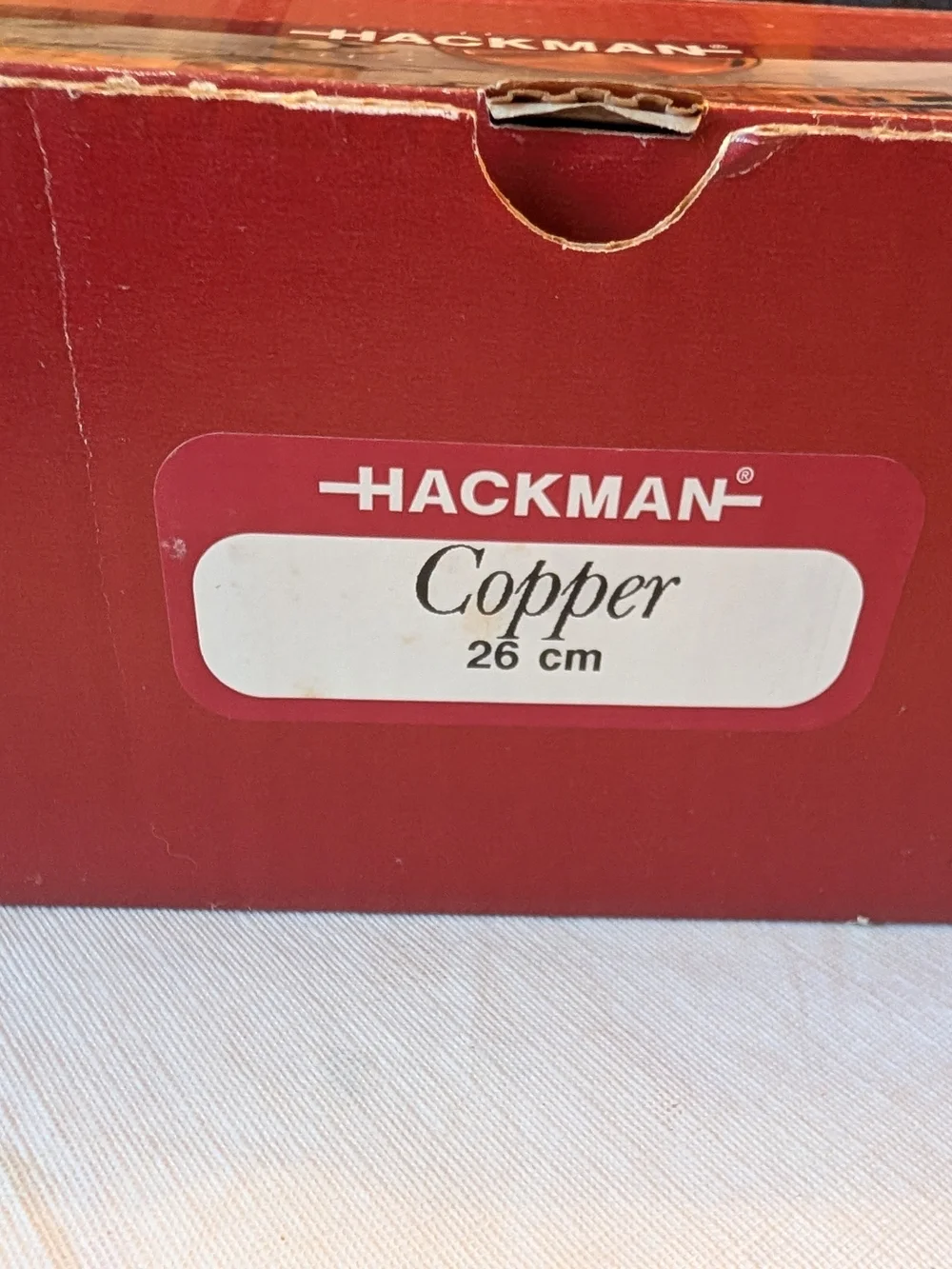 Hackman Copper Steel Frying Pan - Polished Sauté Pan, Brand New, Vintage, Rare